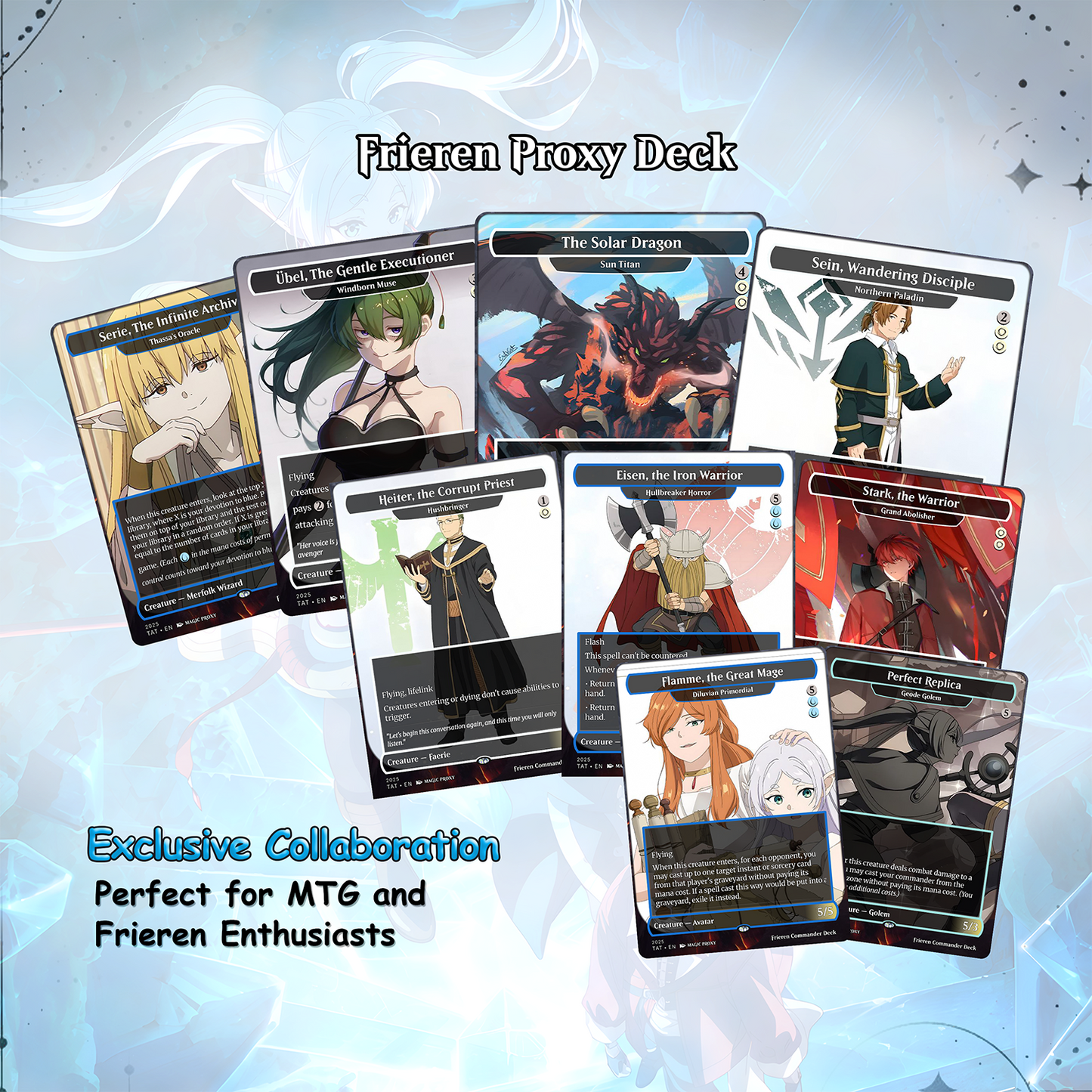 Frieren the Slayer Commander Proxy Deck - Absolute Virtue Pillowfort EDH - Anime Art