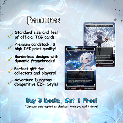 Frieren the Slayer Commander Proxy Deck - Absolute Virtue Pillowfort EDH - Anime Art