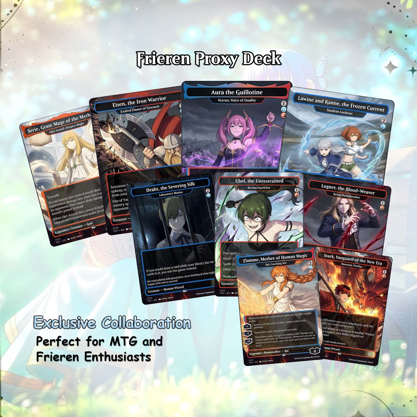 Frieren Spellslinger Theme / Vivi Commander Deck / Premium Paper Proxy Deck / 110 cards + tokens / Control Theme Bracket 4 EDH Magic Deck