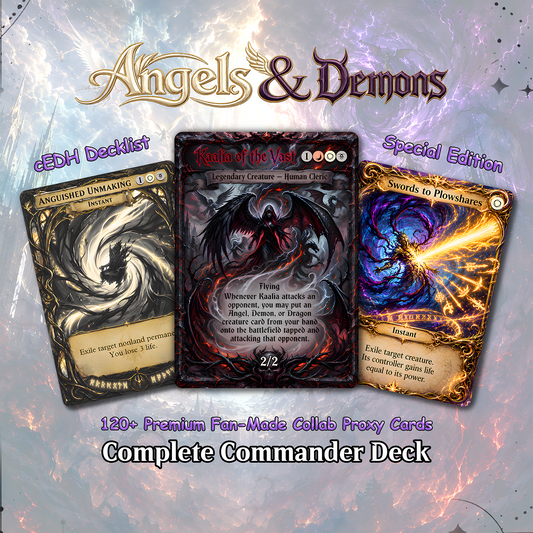 Angels Demons and Dragons Theme / Kaalia of the Vast Commander Deck / Premium Paper Proxy Deck / 100 cards + tokens / Angel Demon Dragon Theme Bracket 4 EDH Magic Deck