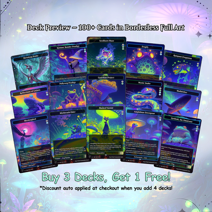 Frog Tribal Theme / Clement Commander Deck / Premium Paper Proxy Deck / 100 Cards + Tokens / Frog Tribal Bracket 4 EDH Magic Deck