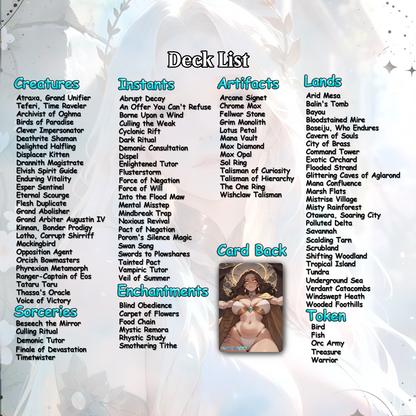 Atraxa Cat Food - Full TCG Proxy Commander EDH Deck - 108 cards - Tokens included - Waifu Anime Girls