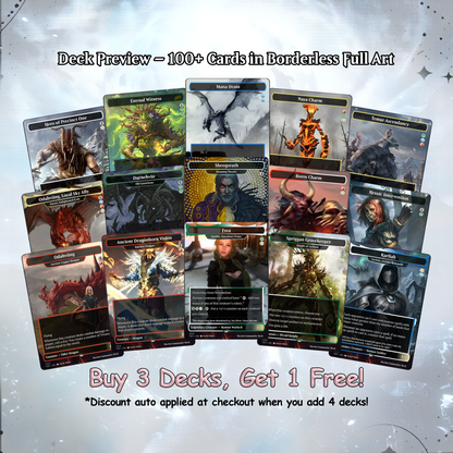 Skyrim Themed Commander Deck Proxies, 120+ Unique Cards, Quality Custom Card Proxy for Commander EDH