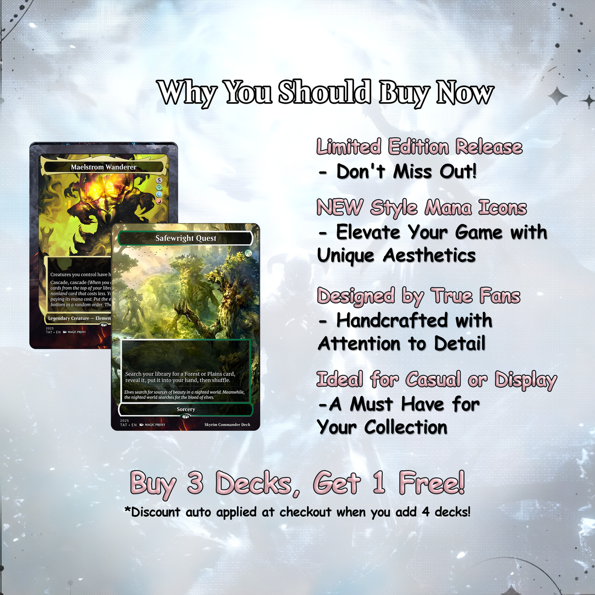 Elden Ring Themed Proxy Dual-Commander Deck, Azorius Control/Voltron, 100+ Unique Cards.
