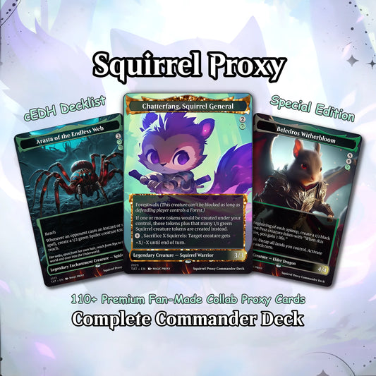 Squirrel Proxy Deck Chatterfang Combo 100 Cards + Sideboard + Tokens | Premium Quality Custom MTG Proxies for EDH Commander