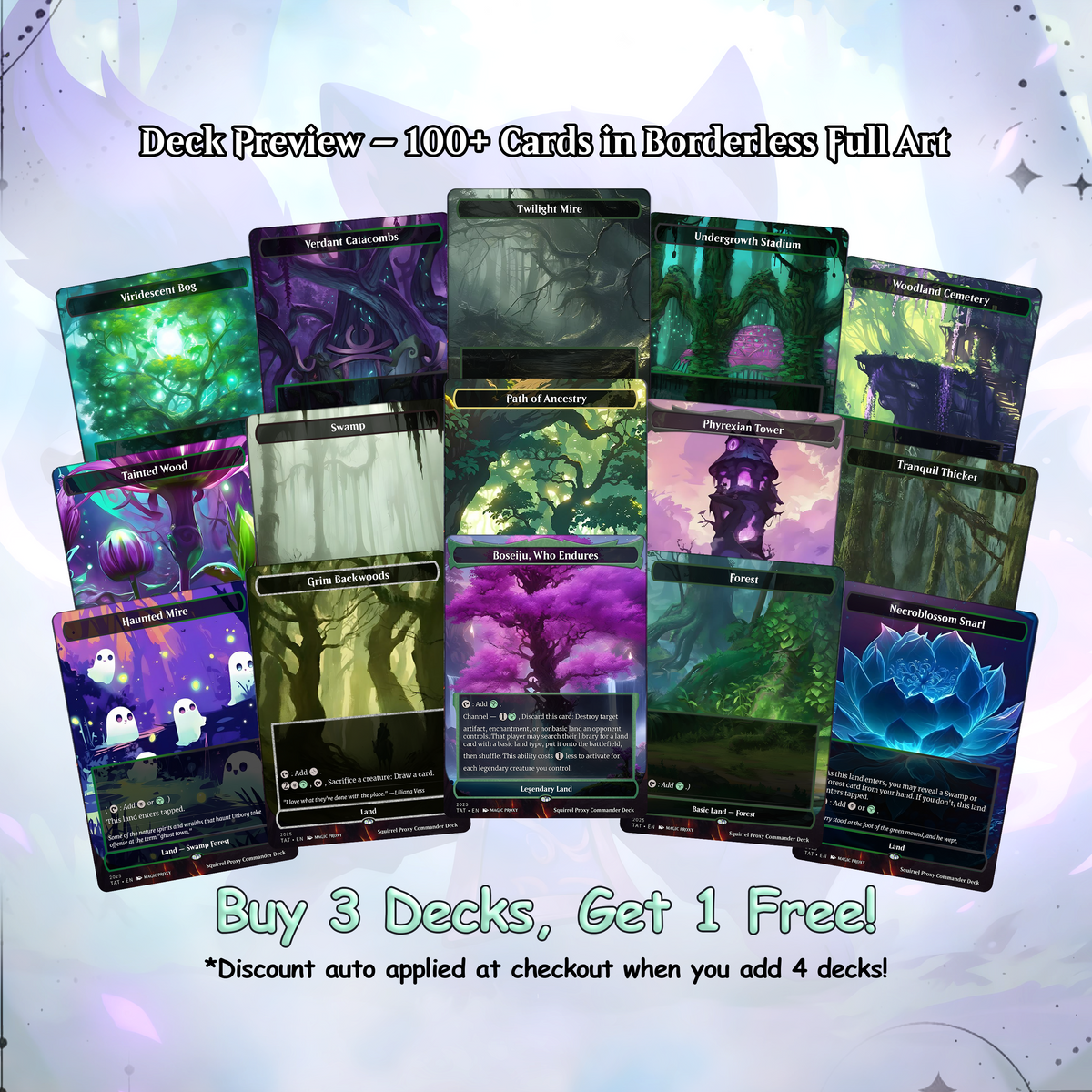 Squirrel Proxy Deck Chatterfang Combo 100 Cards + Sideboard + Tokens | Premium Quality Custom MTG Proxies for EDH Commander
