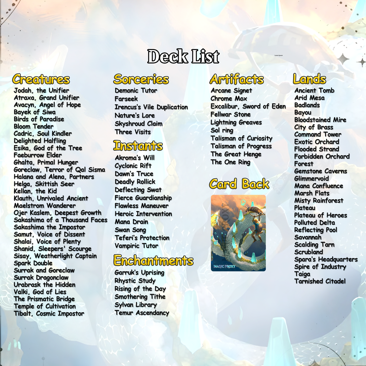 Saviors of Hyrule, 100 Card Proxy Zelda Themed Commander Deck, MTG EDH